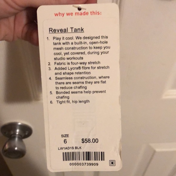 Lululemon black tank top size 6 NWT - Picture 6 of 7